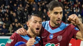 Des joueurs de Bourgoin-Jallieu célèbrent la qualification pour les 16es de Coupe de France (image d'illustration).