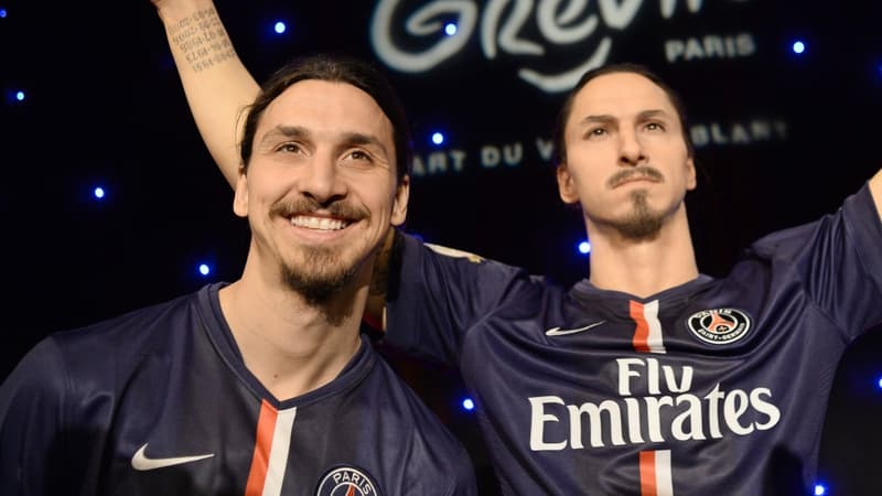 Zlatan Ibrahimovic et son double de cire du musée Grévin