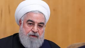 Le président iranien Hassan Rohani pendant une réunion à Téhéran, le 8 janvier 2020