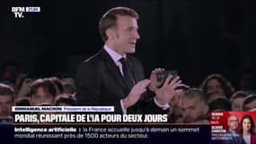 Investissement dans l'intelligence artificielle: "Nous allons adopter la stratégie Notre-Dame de Paris", annonce Emmanuel Macron
