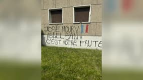 Les élus de Bobigny pris pour cibles une nouvelle fois par des tags, le 22 mai 2023.