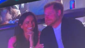 Harry et Meghan mardi 25 avril lors d'un match des Lakers