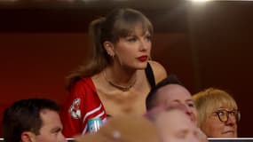Taylor Swift, lors d'un match des Kansas City Chiefs, le 12 octobre 2023