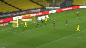 Le raté de Moses Simon lors du match Nantes-PSG, le 31 octobre 2020