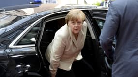 Angela Merkel, ici face à Matteo Renzi et Alexis Tsipras