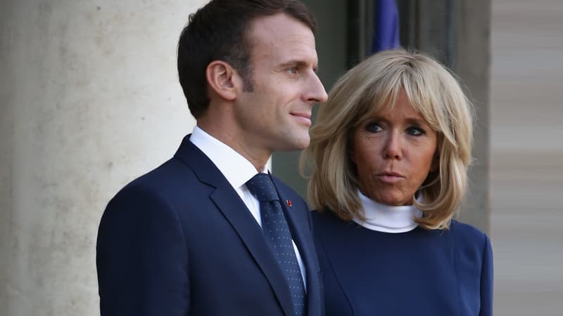 Brigitte Macron et Emmanuel Macron.