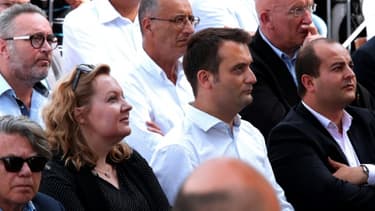 Sophie Montel (G), principale lieutenante de Florian Philippot (D), le 3 septembre 2016 à Brachay