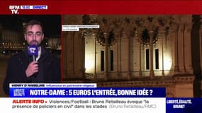 Entrée payante de Notre-Dame de Paris: "Une cathédrale n'est pas un circuit touristique", déplore Henry d'Anselme (influenceur en patrimoine religieux)