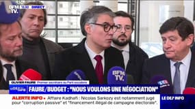 Consultations sur le budget: "Nous voulons une négociation", déclare Olivier Faure