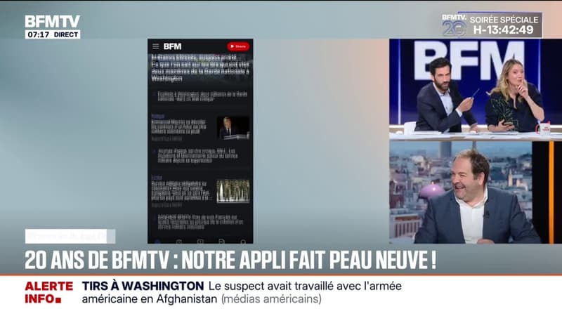 "C'est toute l'info BFM réunie en une seule application": BFM fête ses 20 ans et lance sa nouvelle application pour cette occasion