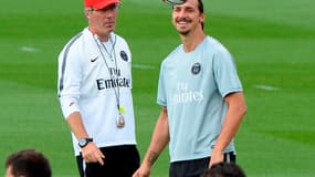 Laurent Blanc et Zlatan Ibrahimovic
