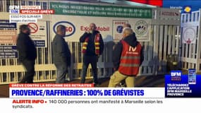 Grève du 19 janvier: 100% de grévistes dans les raffineries des Bouches-du-Rhône
