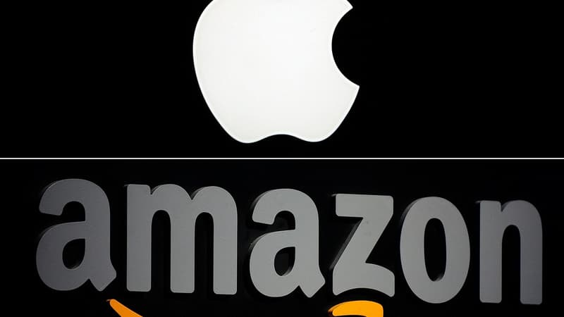 Les logos d'Apple et Amazon 