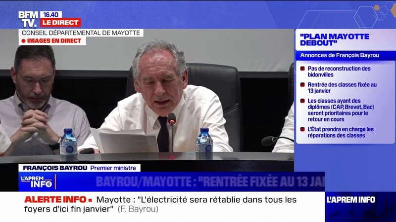 Mayotte: François Bayrou promet une 