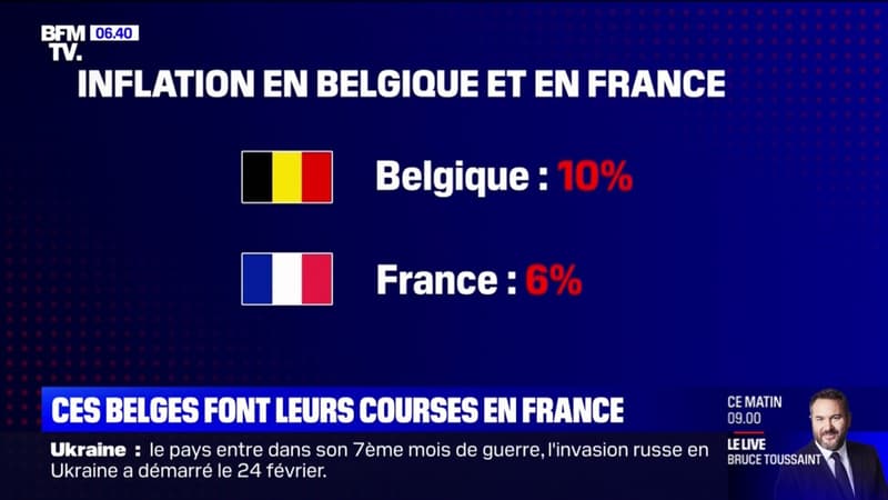 Face à l'inflation, des Belges viennent faire leurs courses en France