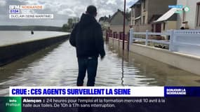 Crues en Normandie: ces agents surveillent la Seine