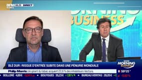 François Rouilly (Directeur général de Panzani): "Il n'y aura pas assez de blé dur au niveau mondial pour répondre aux besoins de fabricants de pâtes. On estime qu'il va manquer à peu près 2 millions de tonnes"