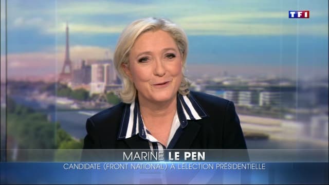 Marine Le Pen sur TF1.