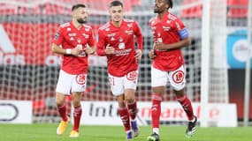 La joie des Brestois face aux Verts