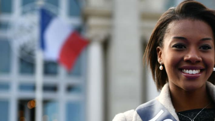 Justine Kamara, Miss Lorraine, lors d'une présentation à Montpellier, le 3 décembre 2016. Justine Kamara, Miss Lorraine, lors d'une présentation à Montpellier, le 3 décembre 2016.