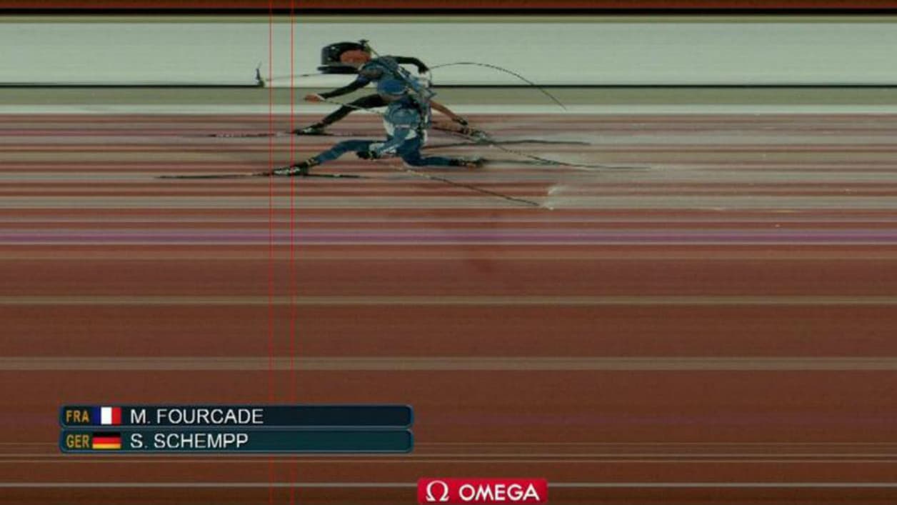 Photo-finish entre Martin Fourcade et Simon Schempp Photo-finish entre Martin Fourcade et Simon Schempp