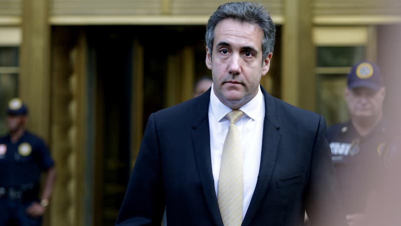 Michael Cohen à sa sortie du tribunal, à New York, le 21 août. - Yana Paskova - Getty- AFP