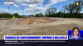 Belleville-en-Beaujolais: le chantier de contournement du centre-ville a repris