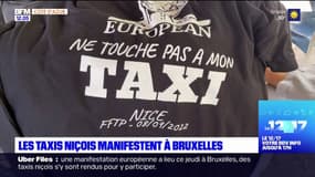 Les taxis niçois manifestent à Bruxelles contre Uber