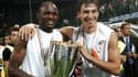 Patrick Vieira (à gauche) et Zlatan Ibrahimovic