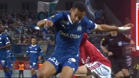 Le penalty non sifflé pour l'OM après une faute de Pierre Lees-Melou sur Iliman Ndiaye, le 18 février 2024