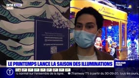 Paris: le Printemps lance la saison des illuminations