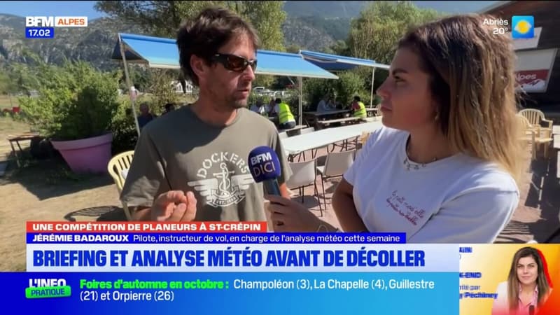 Compétition de planeurs à Saint-Crépin: briefing et analyse météo avant de décoller