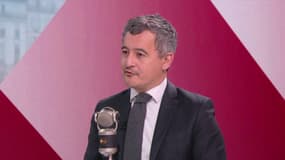 Le ministre de la Justice, Gérald Darmanin, au micro de BFMTV-RMC le 14 février 2025 