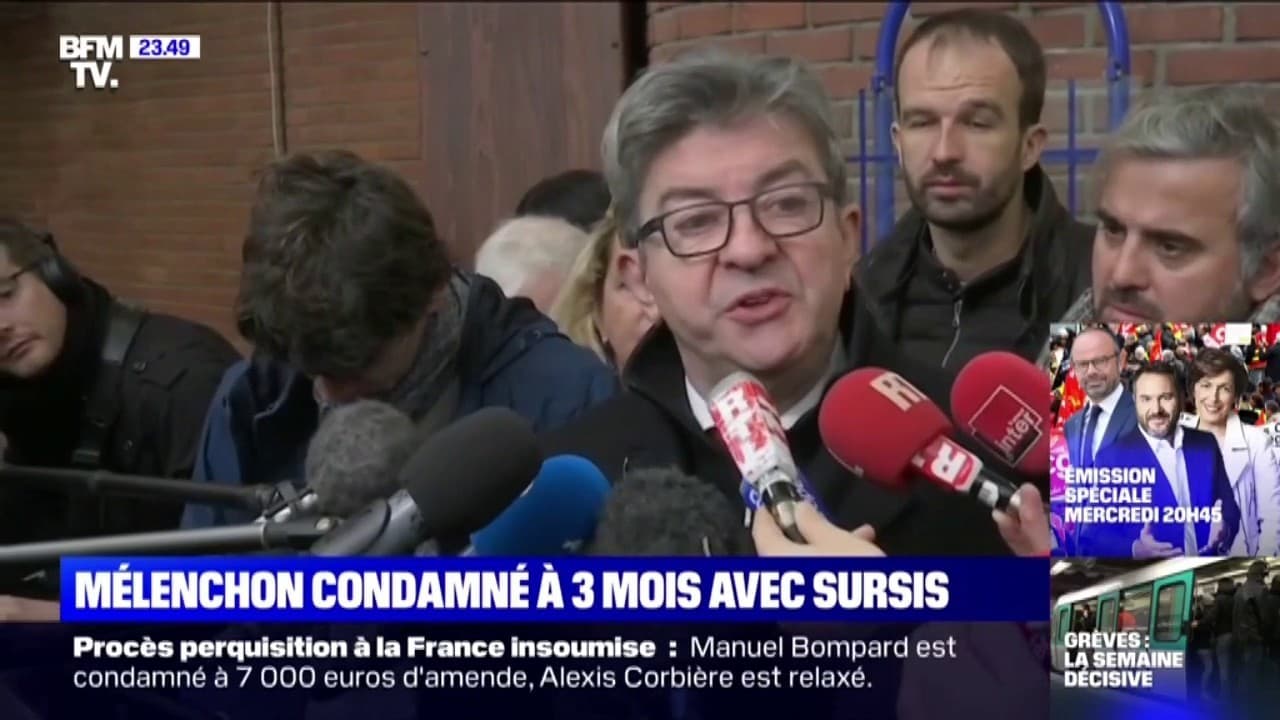 Perquisition Au Siège De Lfi: Jean-luc Mélenchon Condamné à Trois Mois 