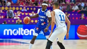 Sylvain Francisco lors du match Israël-France (82-69) à l'EuroBasket, le 1er septembre 2025