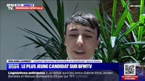 "On a décidé de prendre nos responsabilités": Nolann Laurent, plus jeune candidat aux élections législatives, s'exprime sur BFMTV