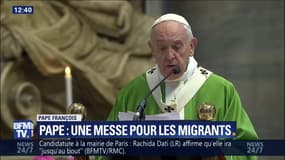 "Les migrants sont avant tout des êtres humains." Le Pape défend à nouveau leur accueil lors d'une messe