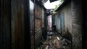 Photo prise dans une rue de Cayenne, dans le district Matine-Leblond, le 6 avril 2017