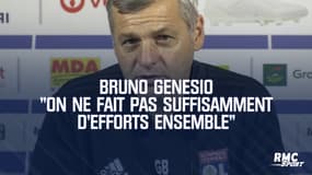 OL : "On ne fait pas suffisamment d'efforts ensemble" peste Genesio
