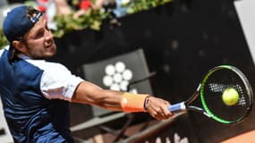 Le tennisman Lucas Pouille, à l'ATP Tennis Open, le 15 mai 2017 à Rome. 