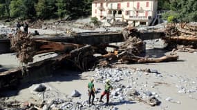 Dégâts provoqués les pluies et les crues à Breil-sur-Royal, dans les Alpes-Maritimes, le 5 octobre 2020