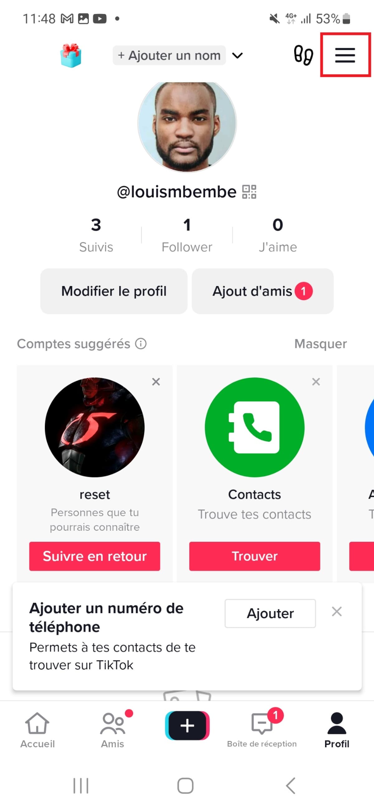 comment retrouver mon tik tok