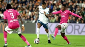 Mason Greenwood face à Montpellier avec l'OM, le 20 octobre 2024.