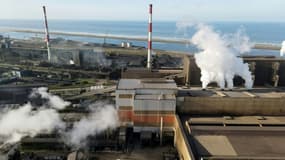 L'usine sidérurgique Arcelor Mittal, le 11 février 2022 à Dunkerque, dans le Nord