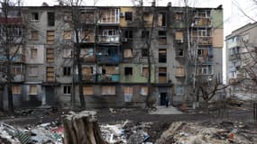 La ville de Koupiansk en Ukraine le 7 mars 2023