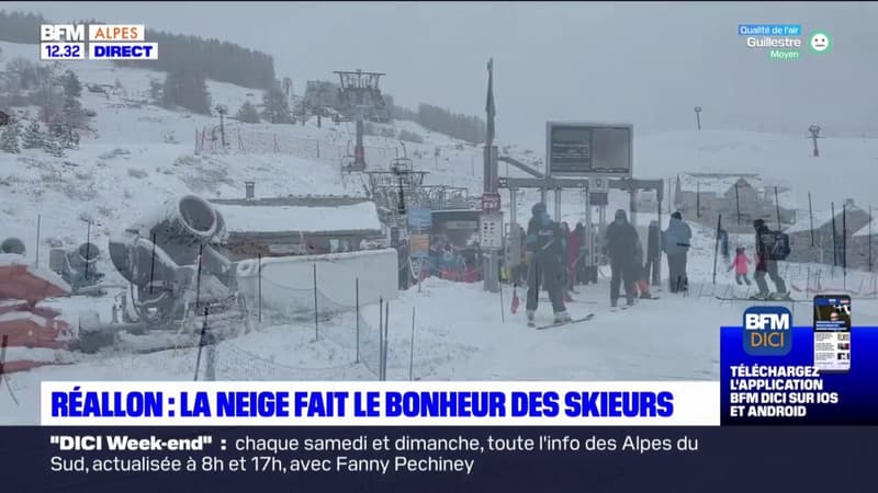 Hautes-Alpes: le retour de la neige fait le bonheur des skieurs à Réallon
