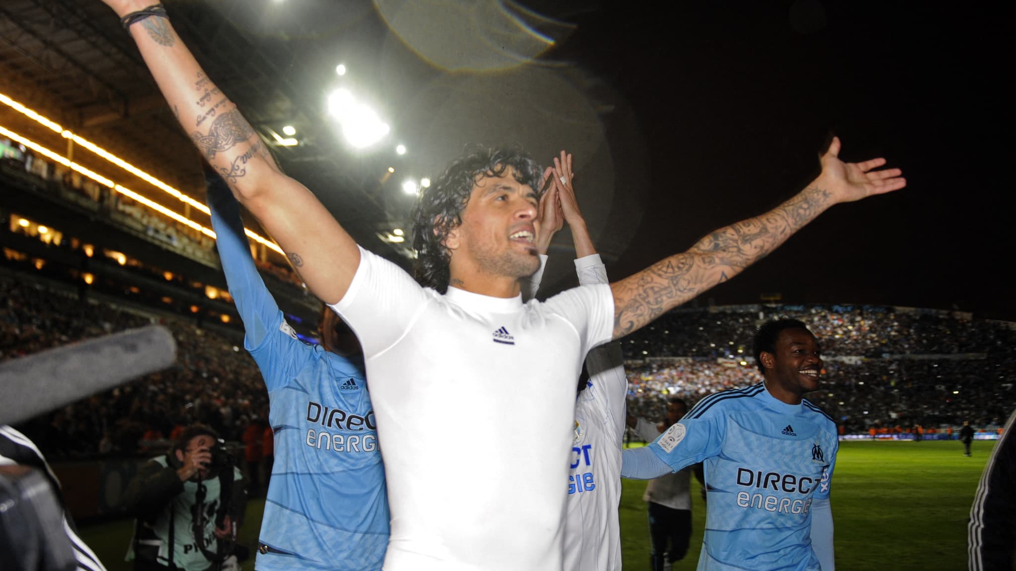 Lucho Gonzalez avec l'OM Lucho Gonzalez avec l'OM