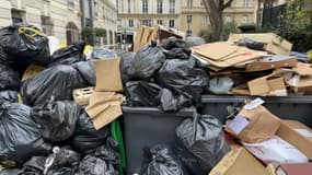 5600 tonnes de déchets ont été comptabilisées à Paris au huitième jour de la grève des éboueurs ce lundi 13 mars 2023.