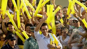 Alberto Contador accueilli par la population de Pinto après sa 2e victoire sur le Tour en 2009