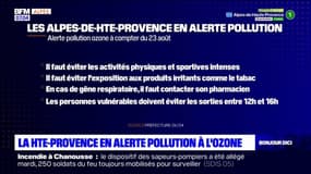 Les Alpes-de-Haute-Provence en alerte pollution à l'ozone ce mercredi